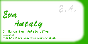 eva antaly business card